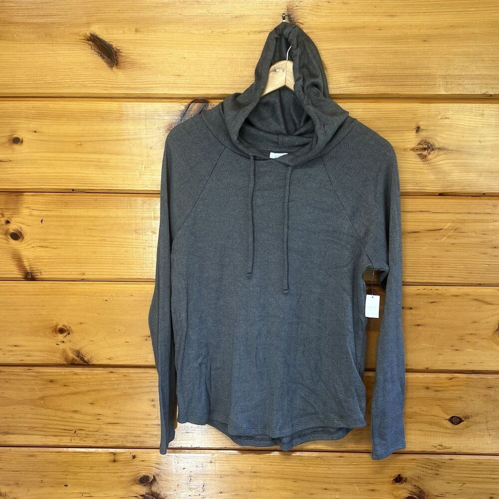 NWT Love by GAP Women's S Softest Hoodie Sweatshirt Pullover Lounge Sleep Gray